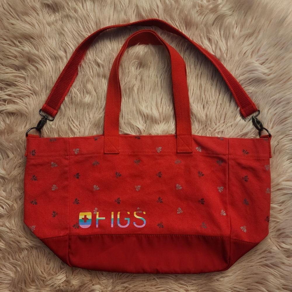 Figs Red Rainbow Caduceus Laminated Large U Tote Bag Pride - Picture 13 of 15